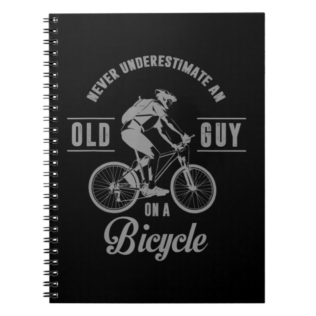 Cuaderno Nunca Subestimes A Un Viejo En Bicicleta (Frente)