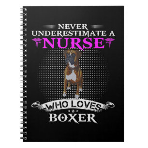 Cuaderno Nunca Subestimes A Una Enfermera Que Ama A Boxer G