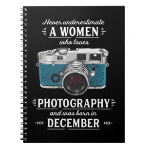Cuaderno Nunca Subestimes A Una Mujer Que Ama La Fotografía