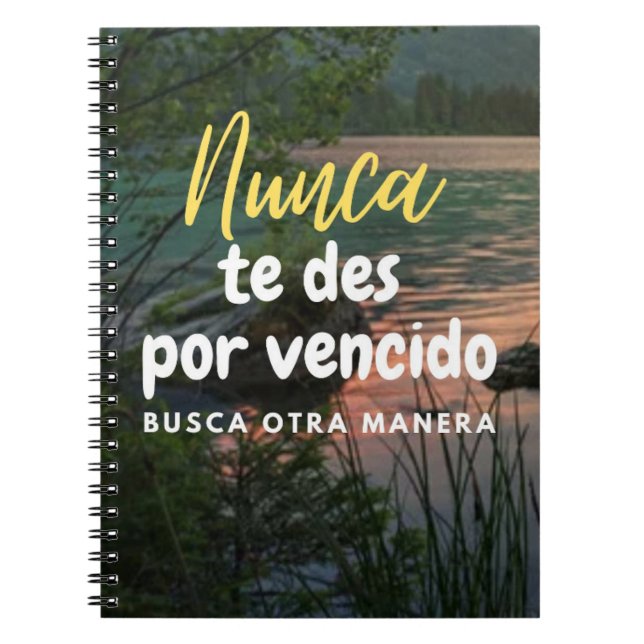 Cuaderno Nunca te des vencido (Frente)