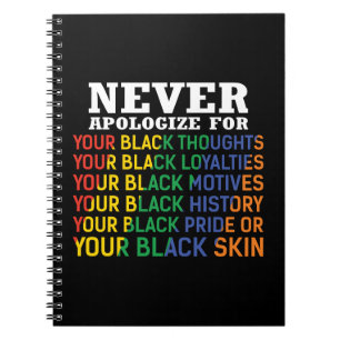 Cuaderno Nunca te disculpes 10 de junio Orgullo negro