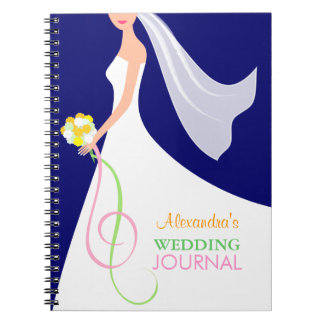 Cuaderno nupcial contemporáneo del diario de la