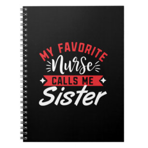Cuaderno Nurse Gift Mi enfermera favorita me llama herman
