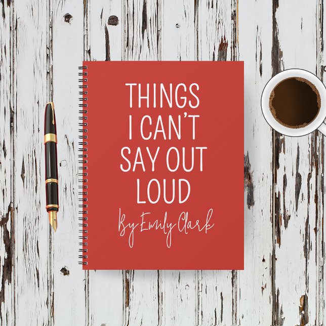 Cuaderno Nurse Gift Notebook, Funny Custom Medical Journal (Personalized Nurse Journal — Custom Name “Things I Can’t Say Out Loud” Notebook Gift for Coworkers)