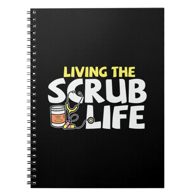 Cuaderno Nurse Gift | Vivir La Vida De Scrub (Frente)