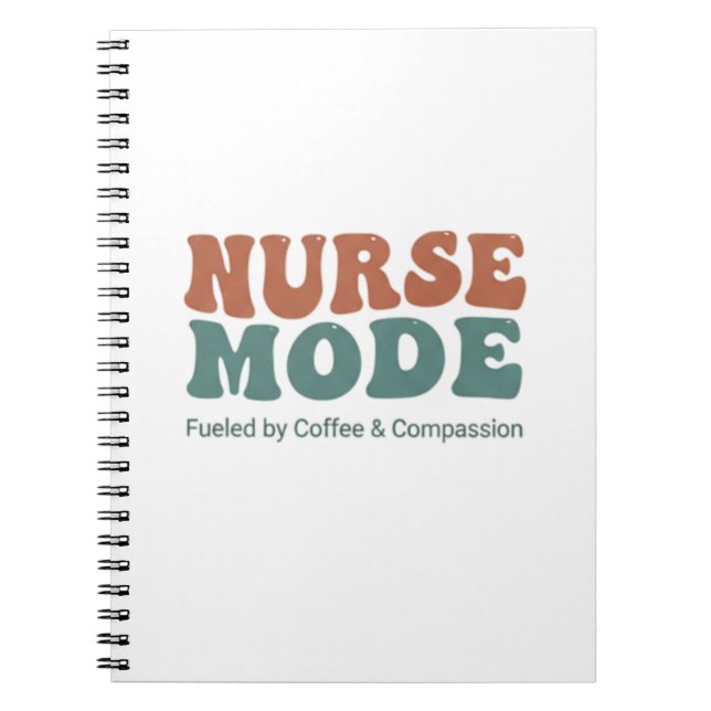 Cuaderno Nurse Mode Retro Wavy Typography (Frente)