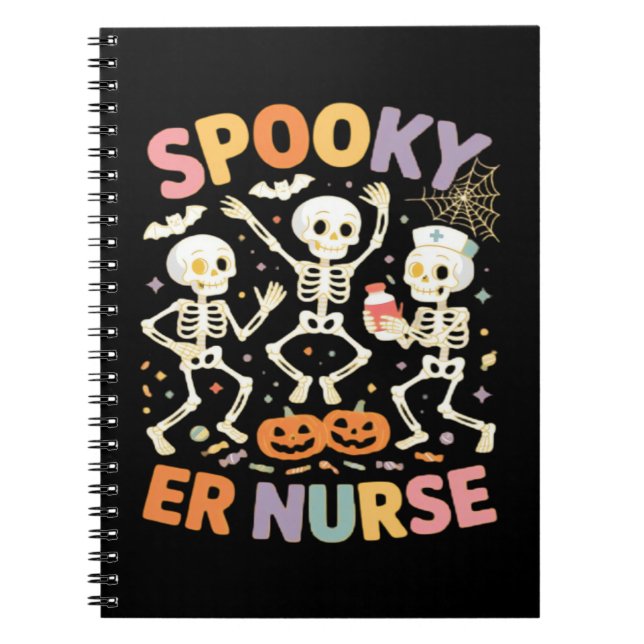 Cuaderno Nurse Nursing Cute Halloween Spooky Essential T-Sh (Frente)