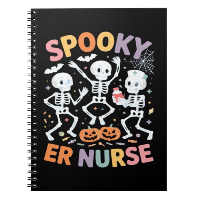 Cuaderno Nurse Nursing Cute Halloween Spooky Essential T-Sh (Frente)