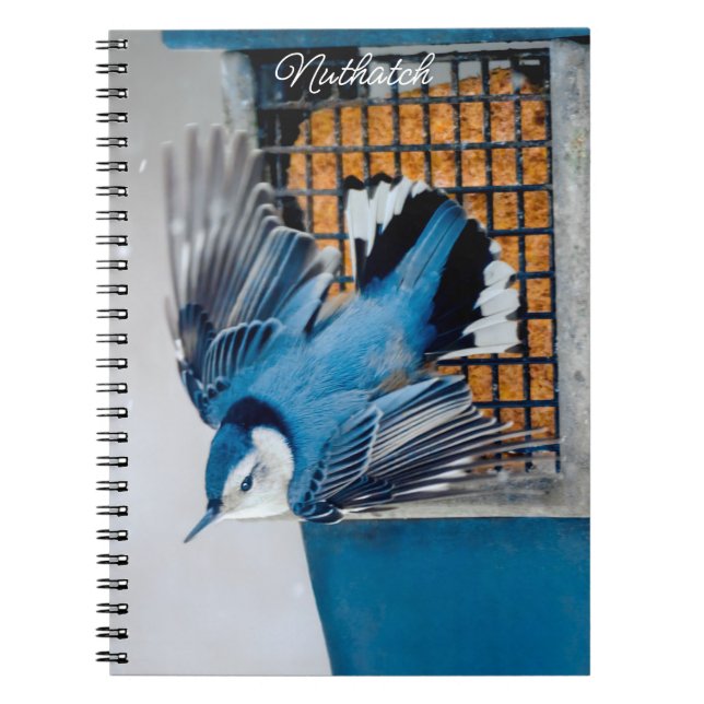 Cuaderno Nuthatch blanco en nieve - foto original (Frente)