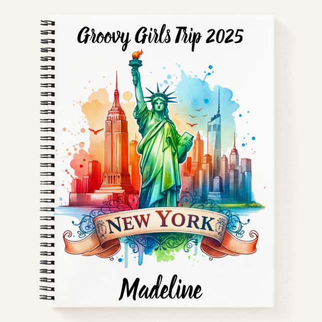 Cuaderno NYC con la Estatua de la Libertad (Anverso)