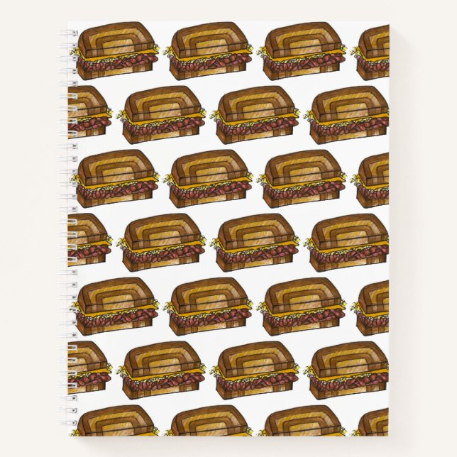 Cuaderno NYC Jewish Deli Reuben Corned Beef Sandwich Foodie (Anverso)