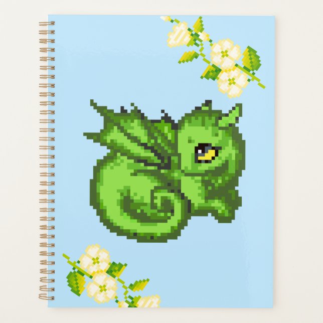 Cuaderno o planificador de dragón bebé (Anverso)