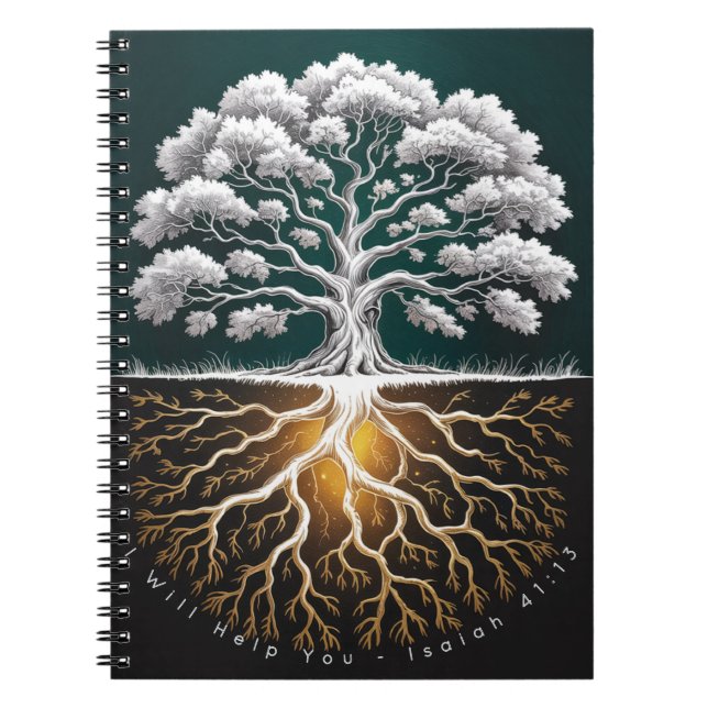 Cuaderno Oak Tree Strength Faith Journal - Rooted Design (Frente)
