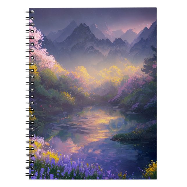 Cuaderno Oasis floral del encantador pantano (Frente)
