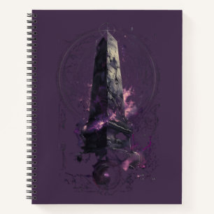 Cuaderno Obelisco Cósmico Púrpura Arte Oscuro Oculto