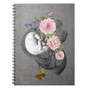 Cuaderno OBGYN Anatomía Arte Floral Bebé Diseño 2