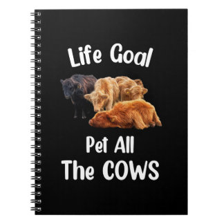 Cuaderno objetivo de vida de vaca mascota todas las vacas ,