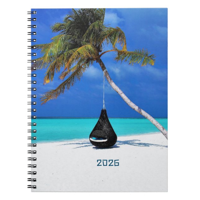 Cuaderno Objetivos 2026 Playa y Palma Magnético Pizarra Bla (Frente)