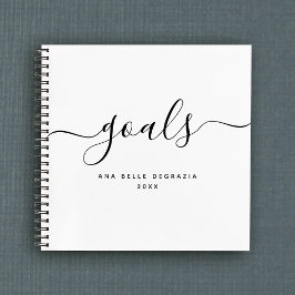 Cuaderno Objetivos: Caligrafía moderna Ideas de tipografía 