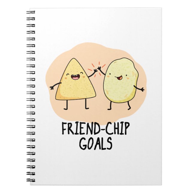 Cuaderno Objetivos de Friend-Chip Chiste de Ficha de Comida (Frente)