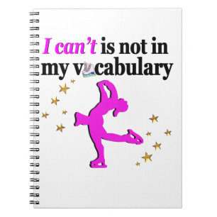 CUADERNO OBJETIVOS Y SUEÑOS DE PATINAJE DE FIGURA ROSA