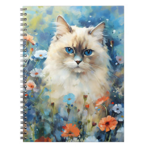 Cuaderno Obra colorida de color Birman Cat