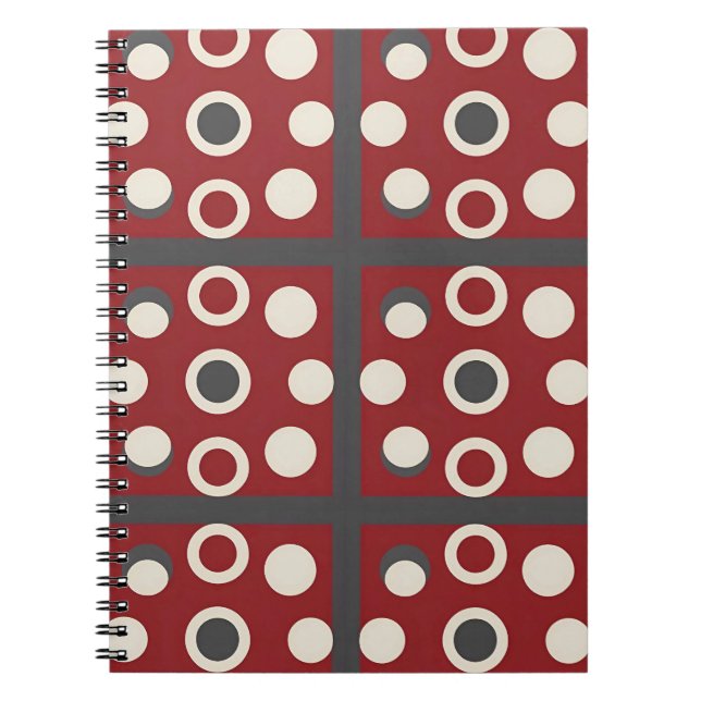 Cuaderno Obra de arte abstracta con formas circulares (Frente)