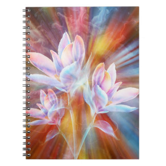 Cuaderno obra de arte de flores modernas abstractas