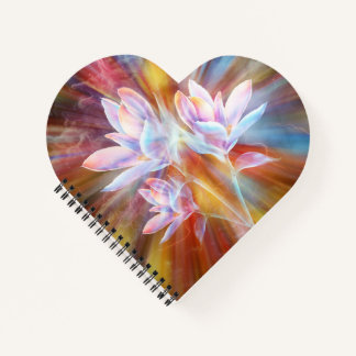 Cuaderno obra de arte de flores modernas abstractas