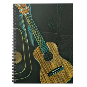 Cuaderno obra de arte de guitarrista de rock vintage