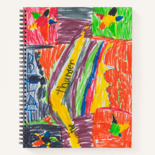Cuaderno Obra de arte infantil de estilo agudo o foto