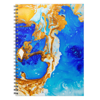 Cuaderno Obra maestra del arte de diseño. Dolor dorado y az