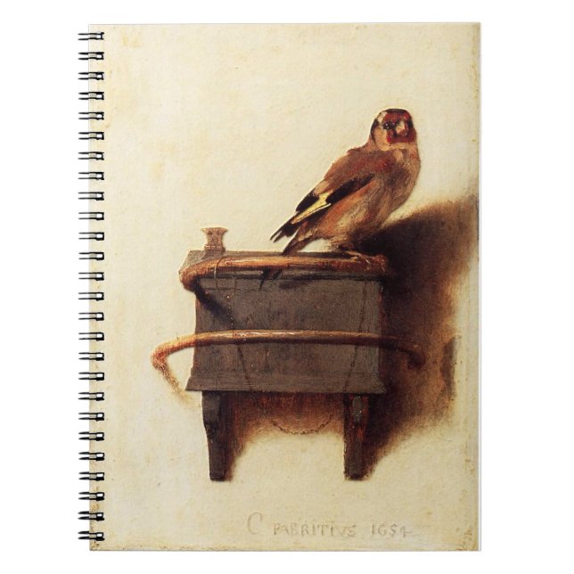 Cuaderno Obra maestra del jilguero de Carel Fabritius (Frente)