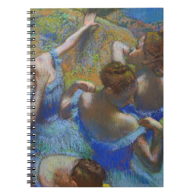 Cuaderno Obras maestras de arte pastel de bailarinas azules (Frente)