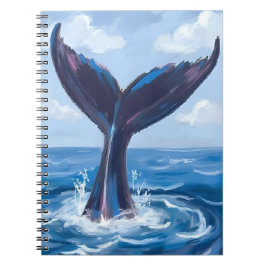 Cuaderno Observación de Ballenas | Acuarela de Océano Azul