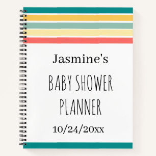 Cuaderno Obtengamos a Beachy Baby Shower Planner