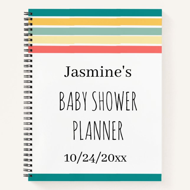 Cuaderno Obtengamos a Beachy Baby Shower Planner (Anverso)