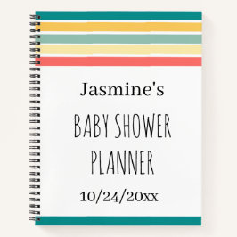 Cuaderno Obtengamos a Beachy Baby Shower Planner