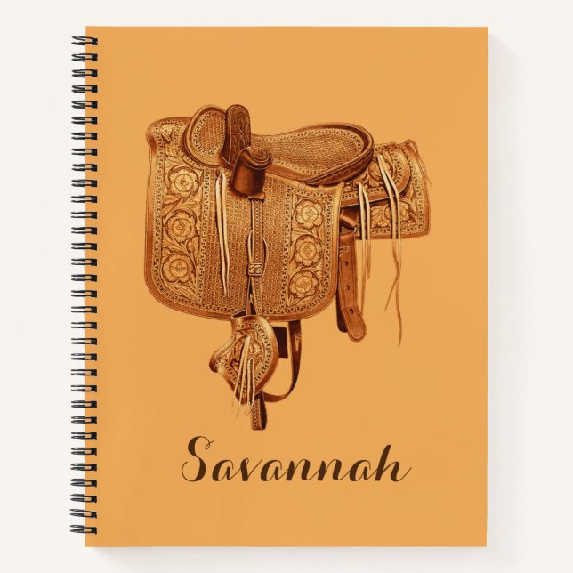 Cuaderno Occidental, Saddle, Vaca, Caballo, Cumpleaños (Anverso)