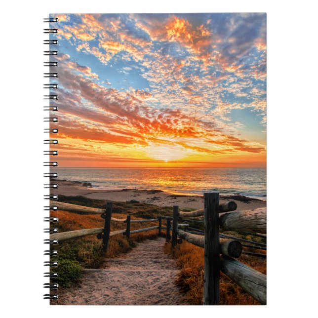 Cuaderno Ocean Beach View Tropical Sunset Paradise Dream (Frente)