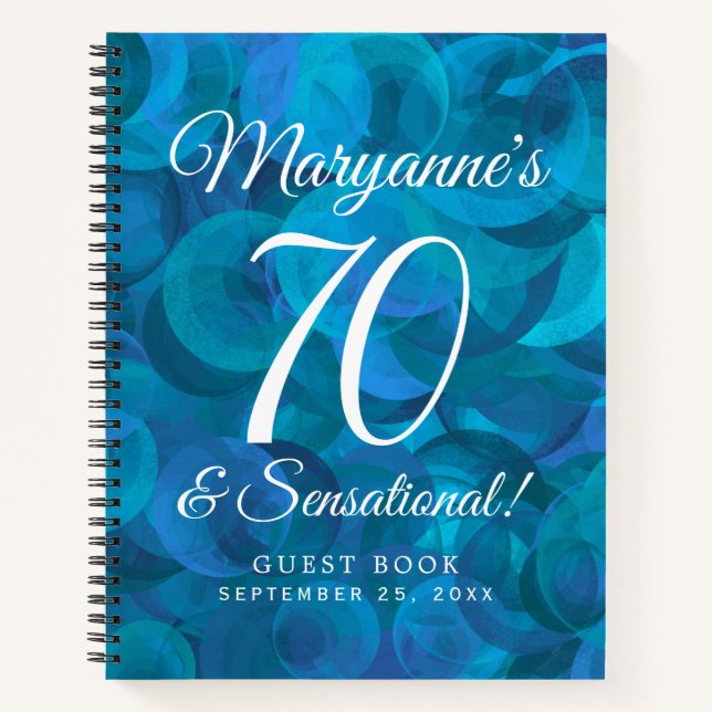 Cuaderno Ocean Blue 70 y la fiesta sensacional de cumpleaño (Anverso)