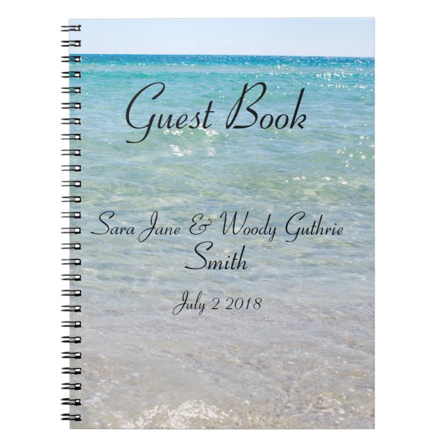 Cuaderno Ocean Blue Guest Book (Frente)