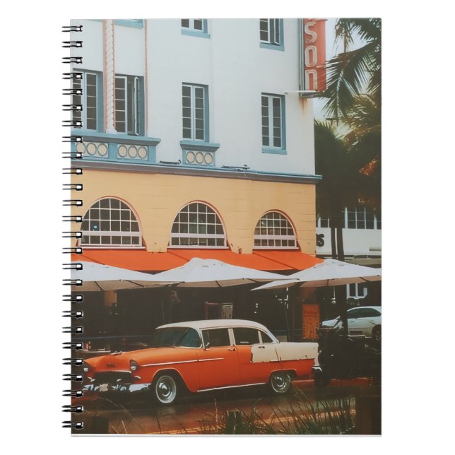 Cuaderno Ocean Drive, South Beach, Miami (Frente)