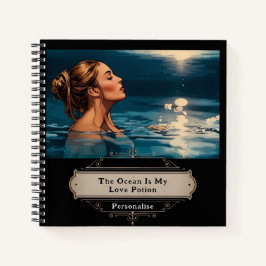 Cuaderno Ocean Love Potion Cita Sea Moon Black Journal