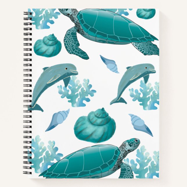 Cuaderno Ocean Soul Notebook | Beach-Inspired Aesthetic  (Anverso)