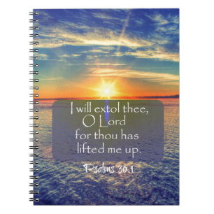 Cuaderno Ocean Sunrise con la Biblia de los Salmos Verse