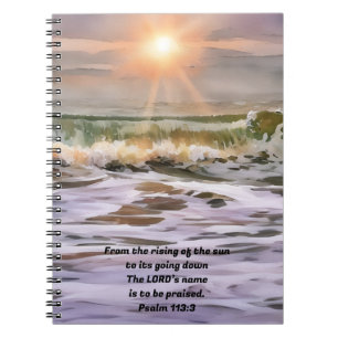 Cuaderno Ocean Sunset Art Bible Verse Journal