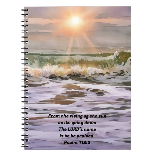 Cuaderno Ocean Sunset Art Bible Verse Journal (Frente)