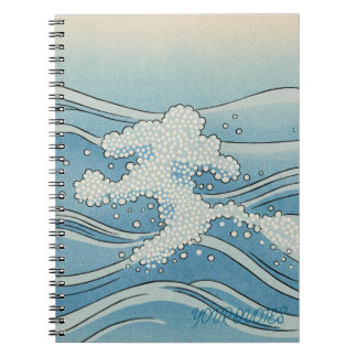 Cuaderno Ocean Wave Art Print – Japanese Woodblock Style