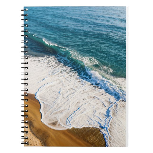 Cuaderno Ocean Wave Crashing on Beach (Frente)